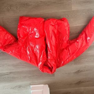 Vibrant Red Puffer Jacket